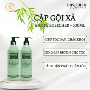 Cặp gội xả khuyên dùng Biotin Bosecher 500ml