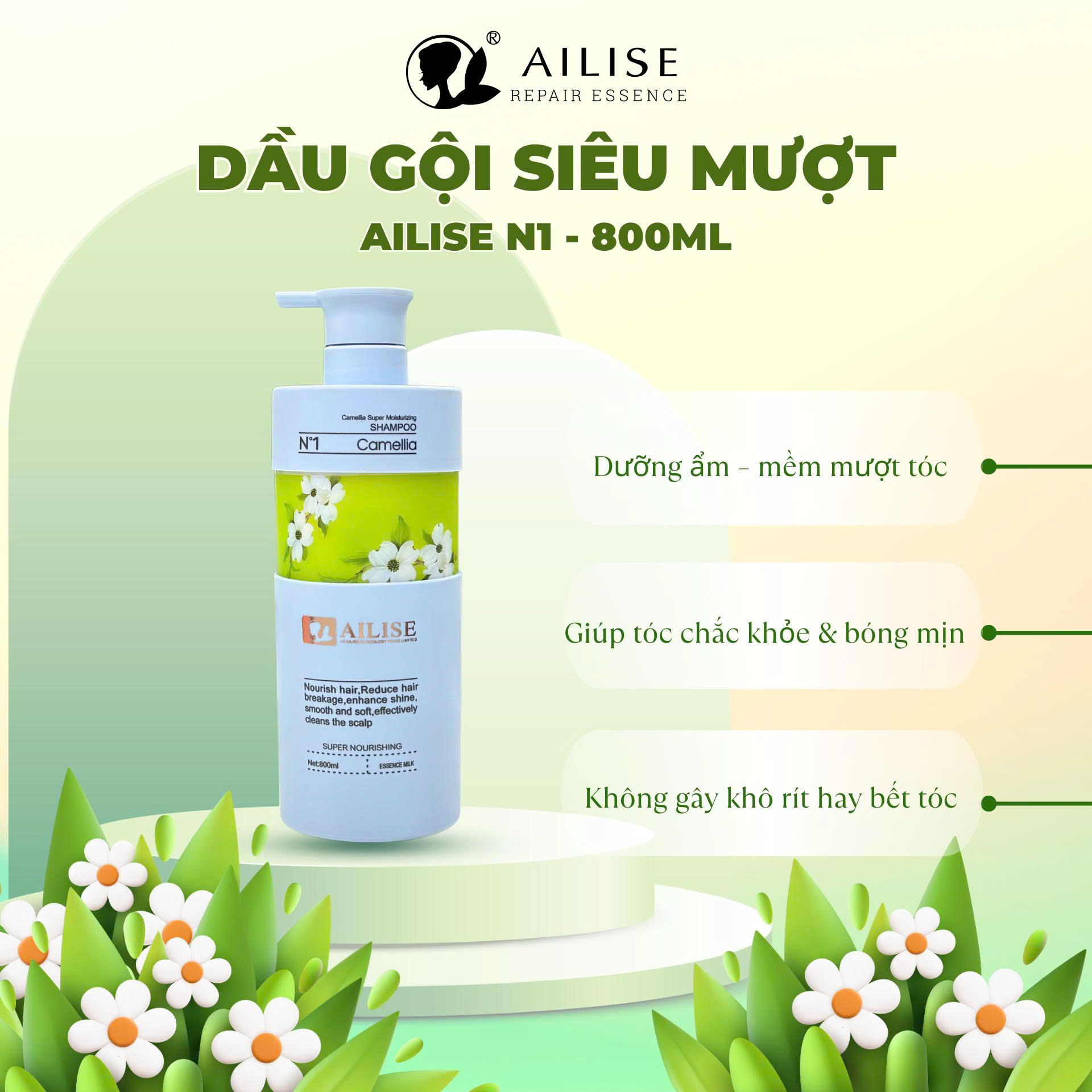 Dầu Gội Ailise N1– 800ml 1 Dầu Gội Ailise N1– 800ml 1