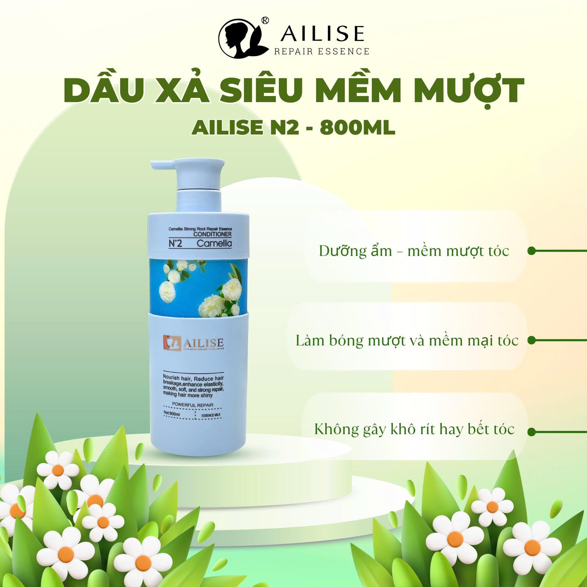 Dầu Xả Ailise – 800ml – N2 1 Dầu Xả Ailise – 800ml – N2 1